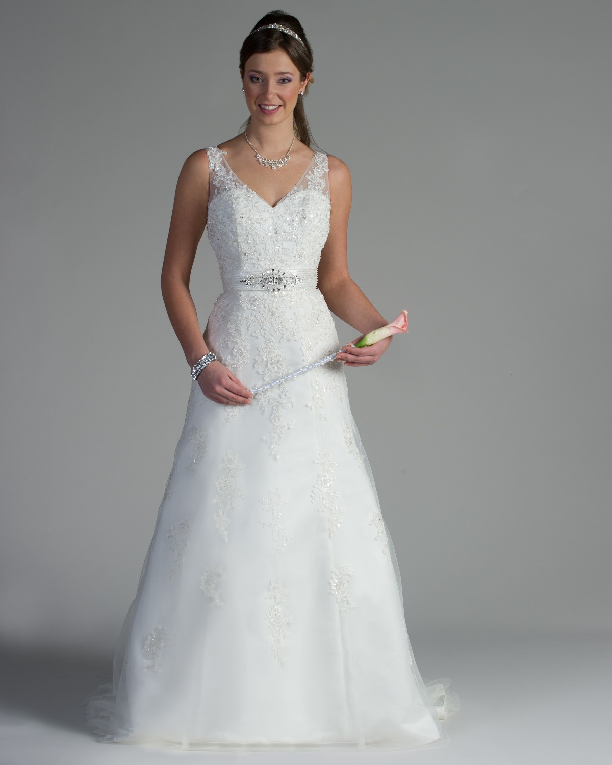 Bridalane - 201 - Shown in Ivory organza and lace