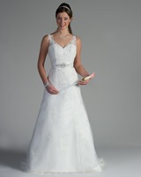 Bridal Dress: Bridalane - 201 - Shown in Ivory organza and lace  