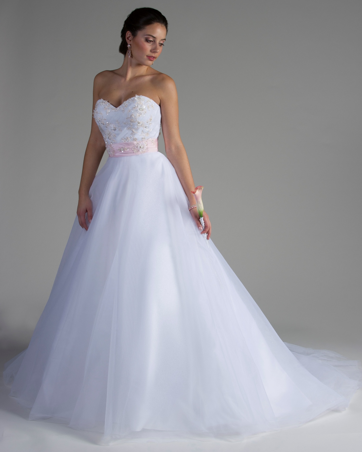 Bridalane - 203 - Shown in White/Pink organza
