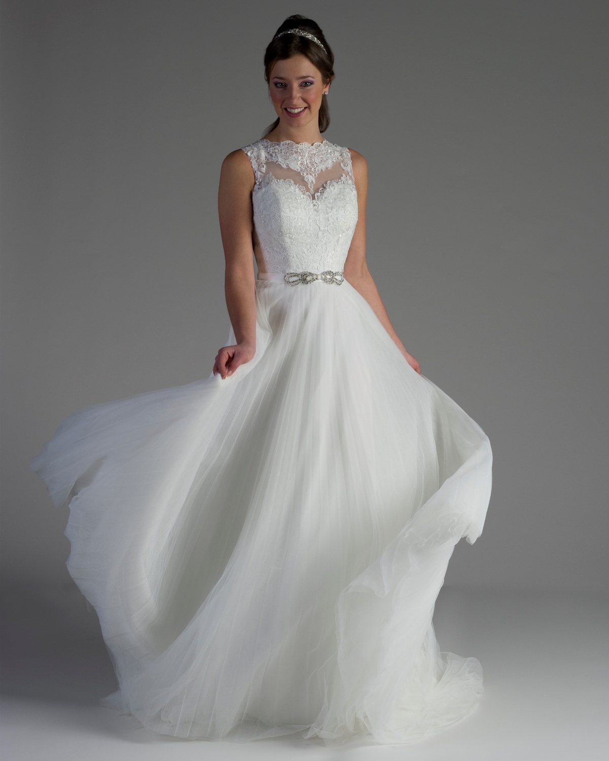 Bridalane - 208 - Shown in Ivory soft tulle and lace