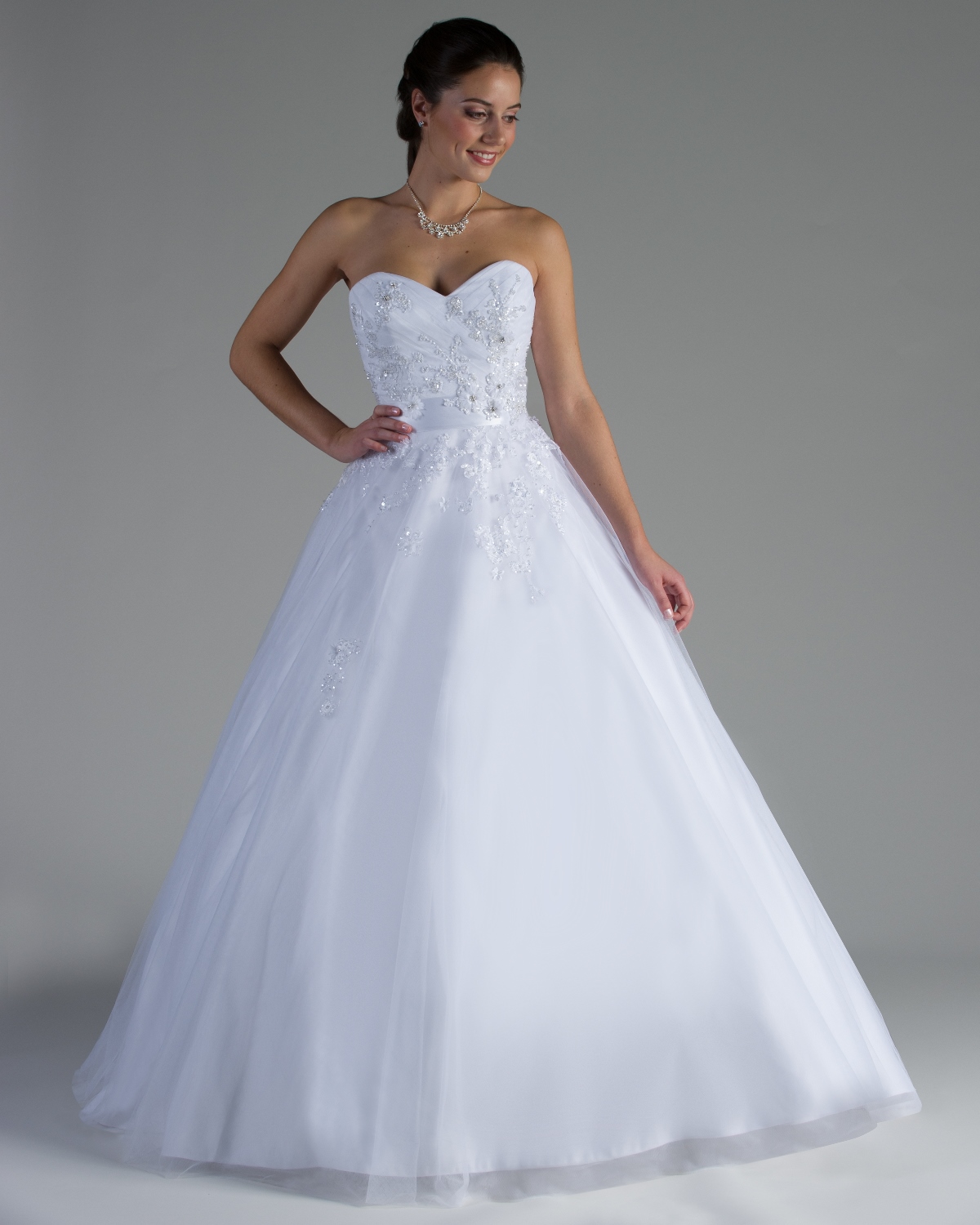 Bridalane - 209 - Shown in White tulle and lace
