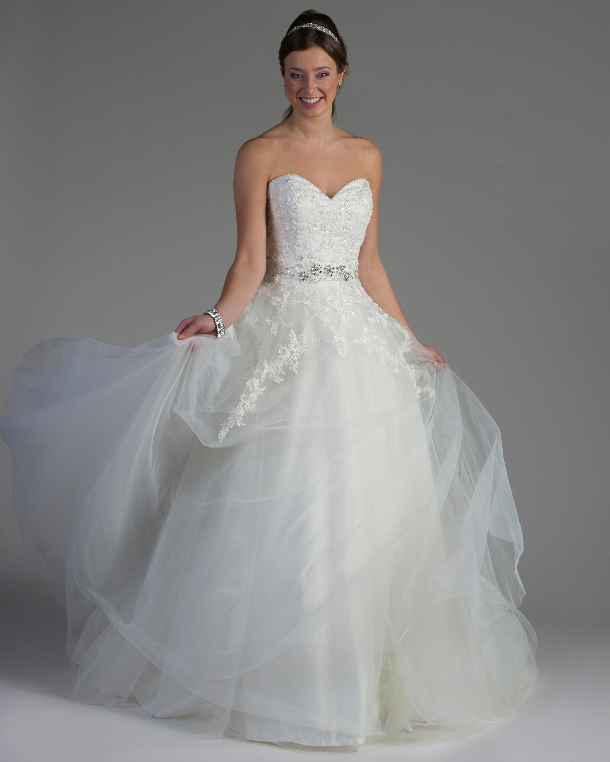 Bridalane - GP1071 - Shown in Ivory lace and organza