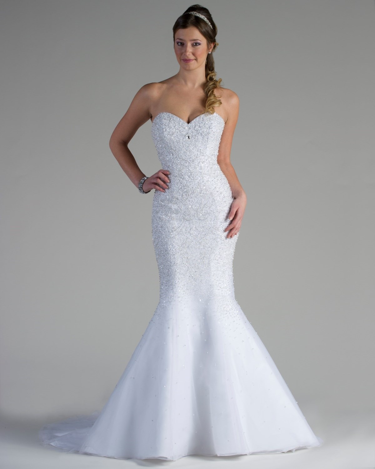 Bridalane - GP1072 - Shown in White beaded organza