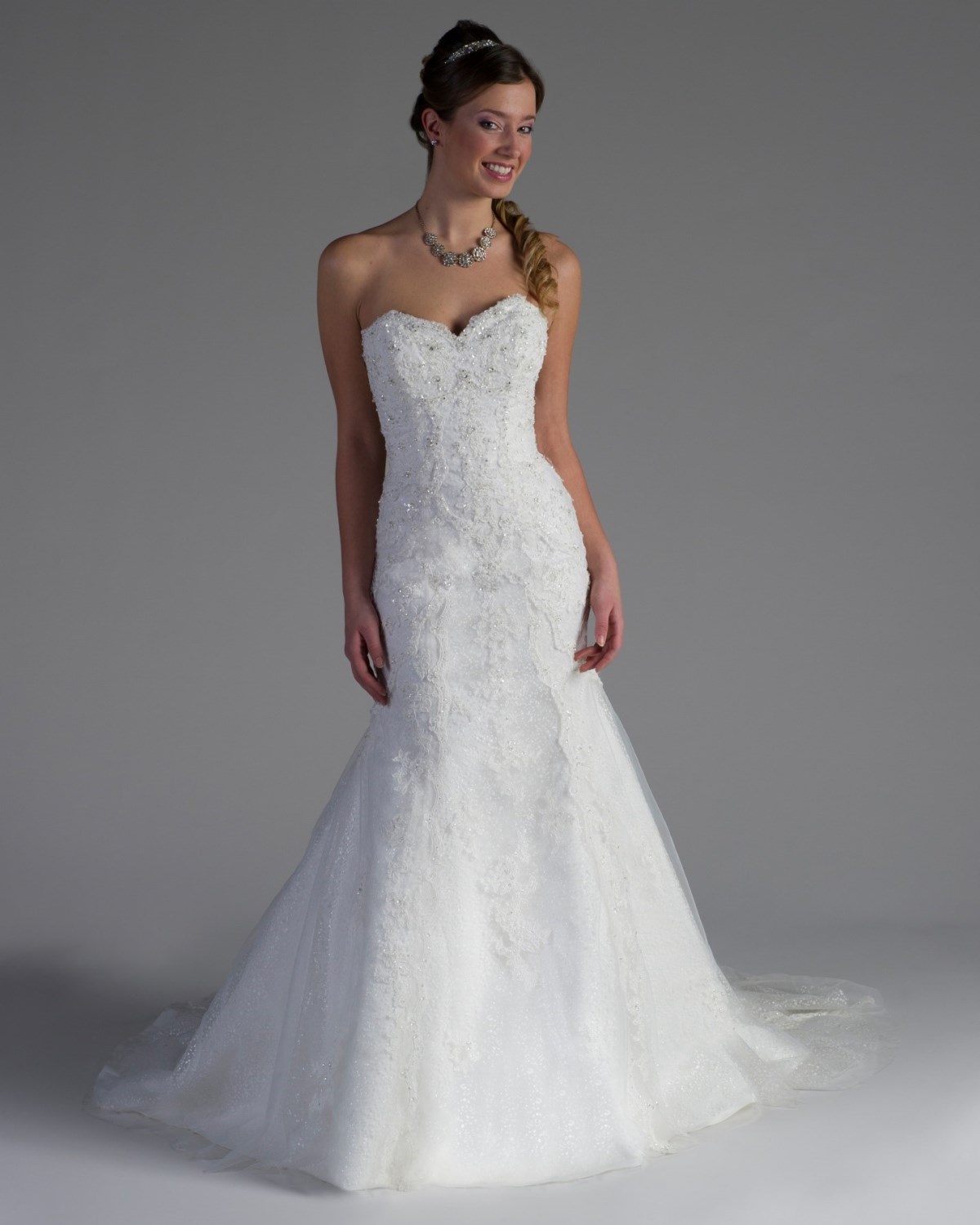 Bridalane - GP1074 - Shown in Ivory lace and sparkle tulle