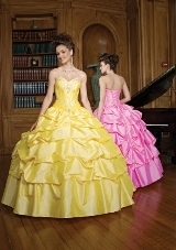 Quinceanera Dress: Quinceanera/Vizcaya: 87022 - Beaded Taffeta  