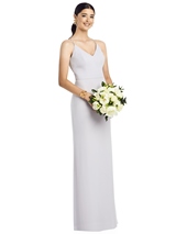 Prom Dress: 1500 Series Bridesmaids SPRING 2020 - 1527 - V-neck Draped Blouson Back Chiffon Gown  